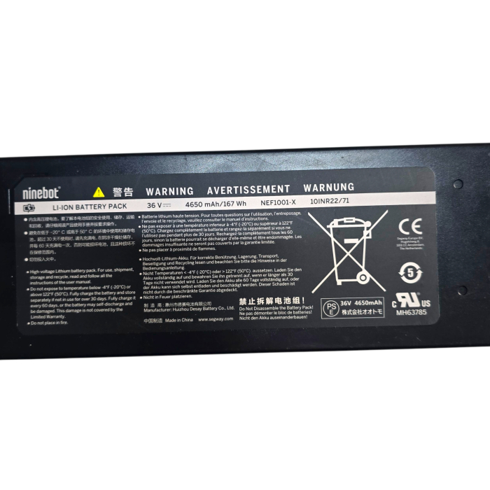 Baterie 36V 4650mAh pentru trotineta electrica Ninebot Air T15 Pro, conector 4 pini [2]