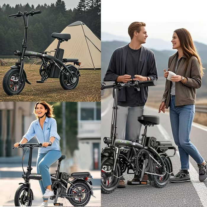 Bicicletă electrică pliabilă 48V 20Ah, motor 740W, autonomie până la 80 km, viteză 32 km/h, suspensie dublă [14]