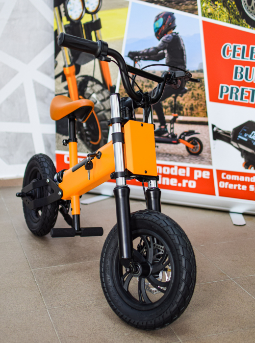 Bicicleta Copii Electrica C1, Anvelopa 12 inch, Motor 200w, 10km autonomie [2]