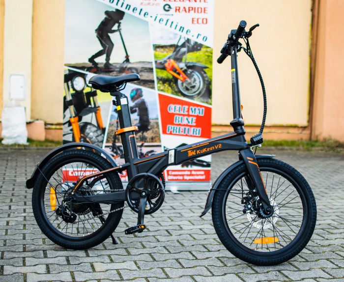 Bicicleta Electrica KUGOO V2 - 36v 7.5Ah, Motor 250W, 25Km/h, Roti 20'' [30]