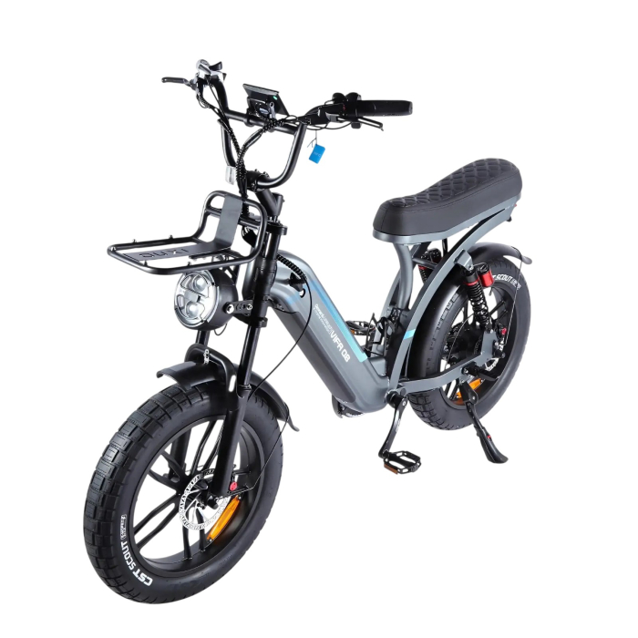 Bicicleta electrica OUXI Q8-S, 250W, baterie 48V 15Ah, autonomie 75 km, roti 20x4.0, suspensie fata-spate [4]