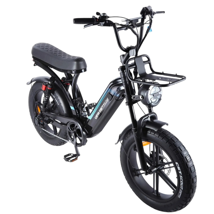 Bicicleta electrica OUXI Q8-S, 250W, baterie 48V 15Ah, autonomie 75 km, roti 20x4.0, suspensie fata-spate [2]