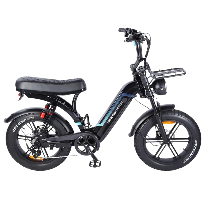 Bicicleta electrica OUXI Q8-S, 250W, baterie 48V 15Ah, autonomie 75 km, roti 20x4.0, suspensie fata-spate [3]