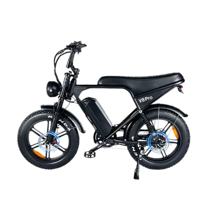 Bicicleta electrica OUXI V8 Pro, 250W, baterie 48V 15Ah, autonomie 60 km, roti 24x4.0, frane hidraulice [3]