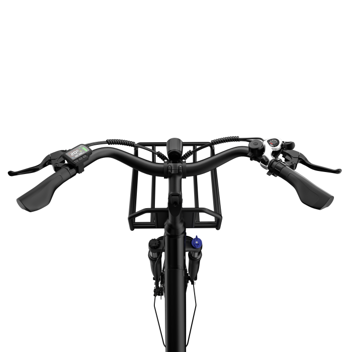 Bicicletă electrică V1 Black 28”, baterie 36V 15.6Ah, autonomie 45–90 km, motor 250W, Shimano 7 viteze [12]