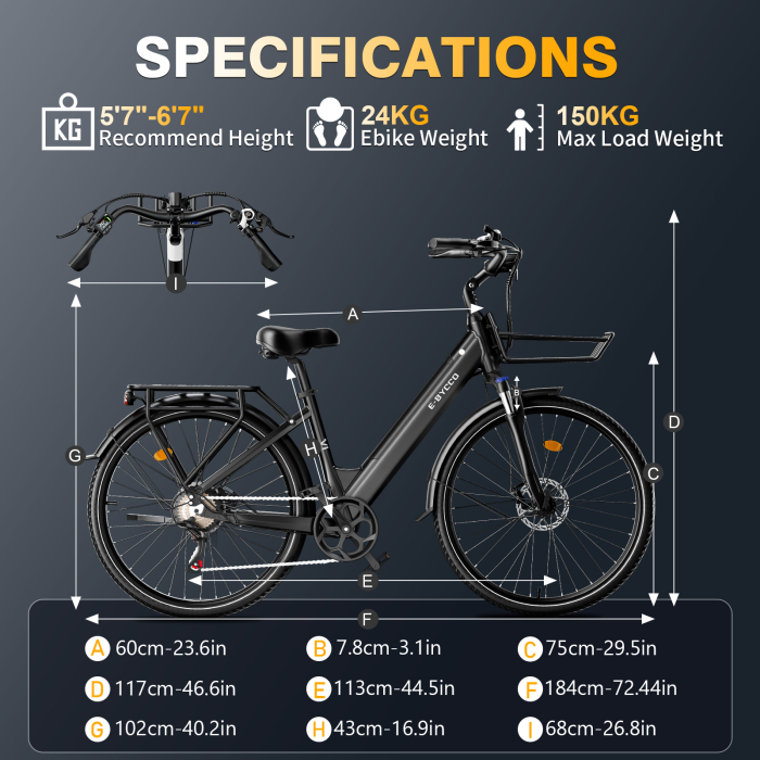 Bicicletă electrică V1 Black 28”, baterie 36V 15.6Ah, autonomie 45–90 km, motor 250W, Shimano 7 viteze [7]