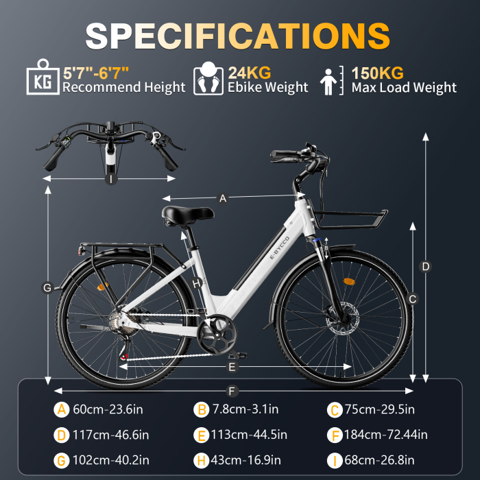 Bicicletă electrică V1 Black 28”, baterie 36V 15.6Ah, autonomie 45–90 km, motor 250W, Shimano 7 viteze [7]