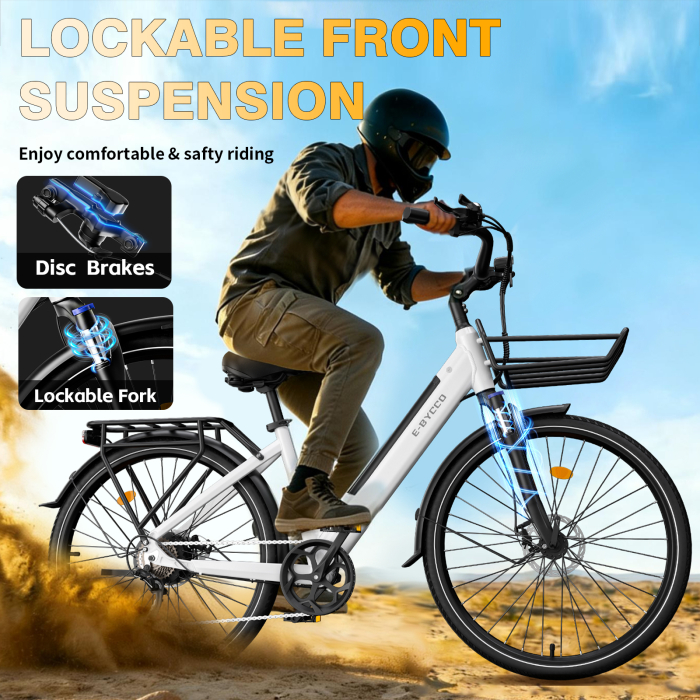 Bicicletă electrică V1 Black 28”, baterie 36V 15.6Ah, autonomie 45–90 km, motor 250W, Shimano 7 viteze [5]