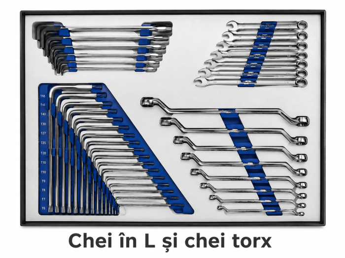 Cărucior Scule Profesional UltraToolz 6/7 JUMBO – Model Nou 2026, 7 Sertare, Set Complet, 80KG [9]