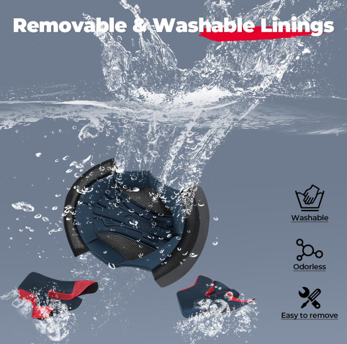 Cască integrală sport alb-negru-albastru cu vizieră închisă [8]