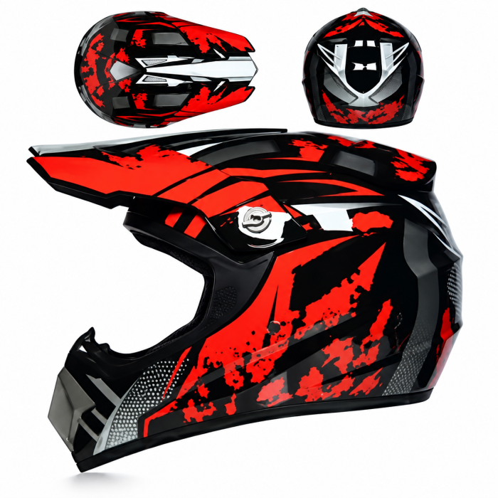 Cască Moto Cross Full Face Mov + Ochelari + Mănuși + Balaclavă CADOU | Enduro ATV Motocross [2]