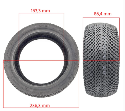 Anvelopa 10x3-6.5 tubeless SNAKE cu gel antipana [3]