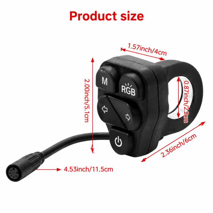 Comutator Lumini KuKirin T3 – Piesa Originala pentru Trotineta Electrica [4]