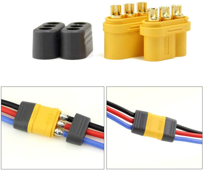 Conector MR60 (5 perechi) 5M/5F + 10 protectii pentru trotinete si biciclete electrice [3]