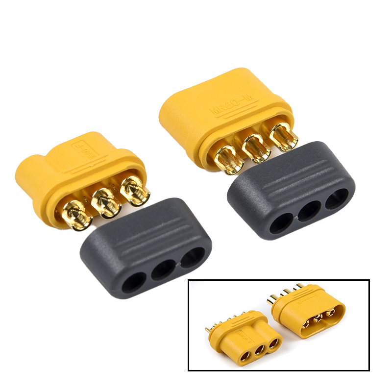 Conector MR60 (5 perechi) 5M/5F + 10 protectii pentru trotinete si biciclete electrice [2]