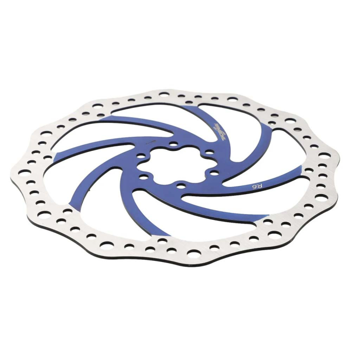 Disc de frana 140mm albastru, dintat, 6 gauri - 44mm, pentru trotinete Smartgyro / Kugoo [2]