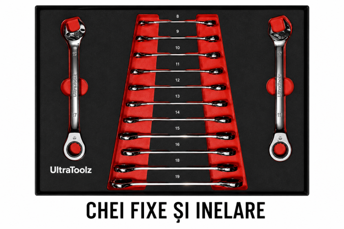 Dulap scule profesional 7 sertare 299 piese cu cheie dinamometrica UltraToolz [7]