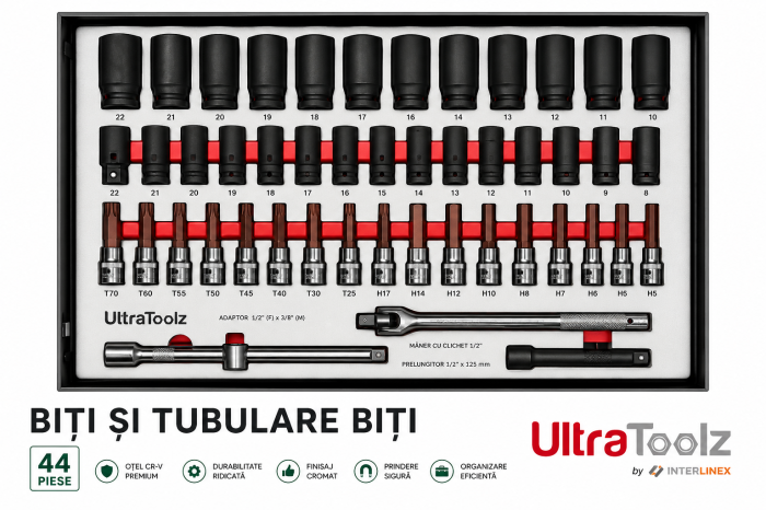 Dulap Scule UltraToolz 7/7 PRO XXL cu Cheie Dinamometrică – Carucior Profesional Atelier [8]