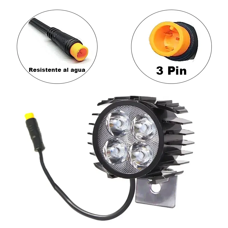 Far LED cu claxon 12-72V impermeabil pentru trotineta electrica Smartgyro si modele compatibile [2]