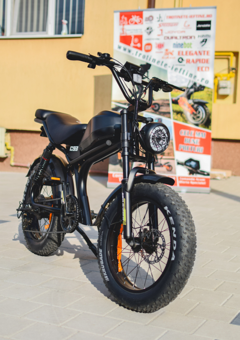 Fat-Bike Electric, Bicicleta C93, 1000w, Roti 20 inch, 55 km/h, Maro [27]