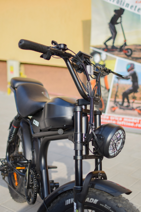 Fat-Bike Electric, Bicicleta C93, 1000w, Roti 20 inch, 55 km/h, Maro [6]