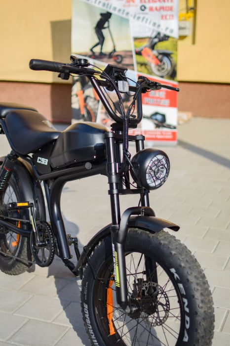 Fat-Bike Electric, Bicicleta C93, 1000w, Roti 20 inch, 55 km/h, Maro [26]