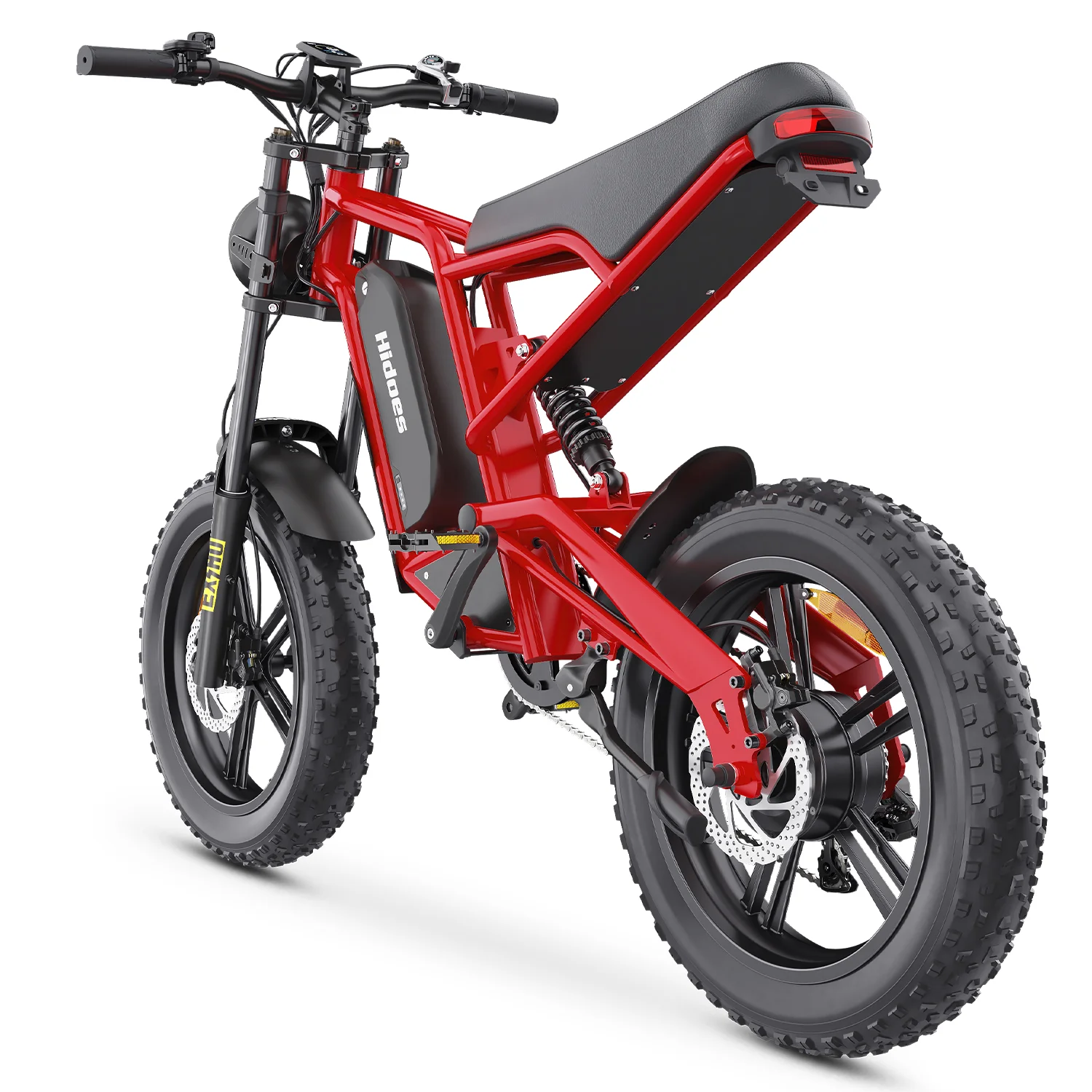 Bicicletă Electrică Hidoes B6 1200W 48V 15Ah Fat Tire 20×4” Roșu [2]