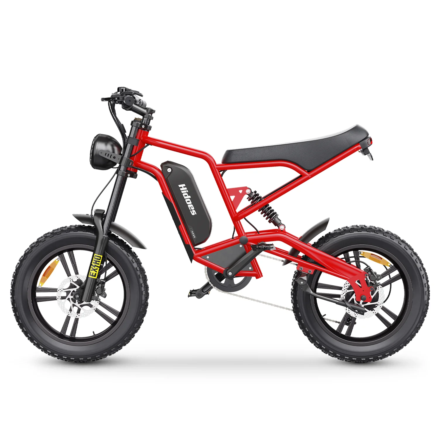 Bicicletă Electrică Hidoes B6 1200W 48V 15Ah Fat Tire 20×4” Roșu [6]