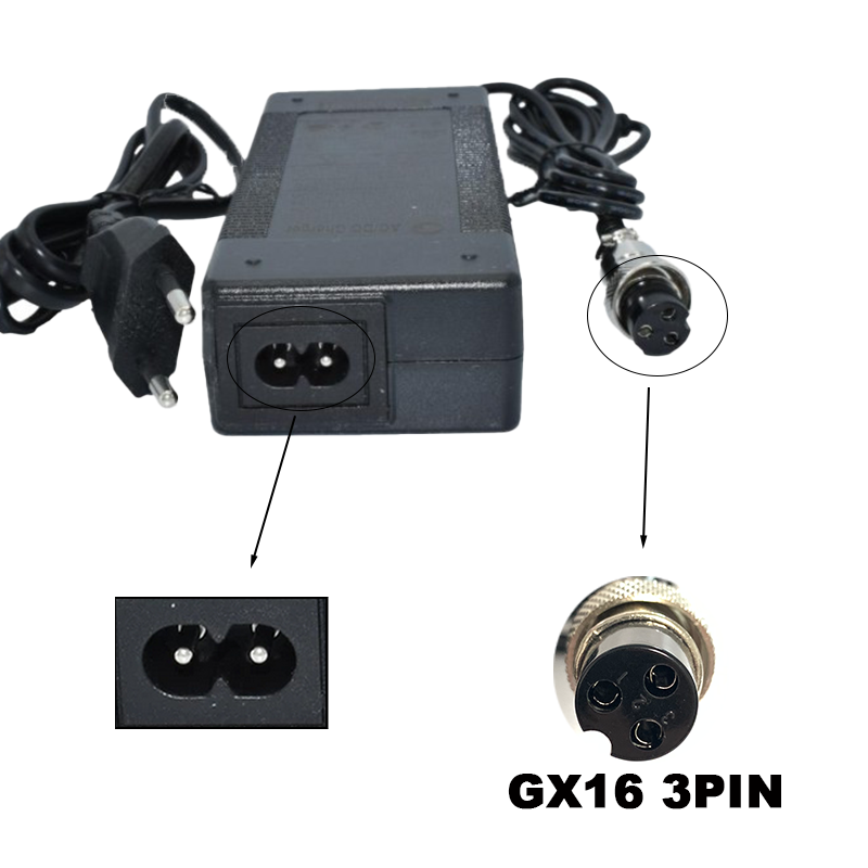 Încărcător premium 58,8V 2A (conector GX16 cu 3 pini) – pentru trotinetă electrică [Suniik] [3]