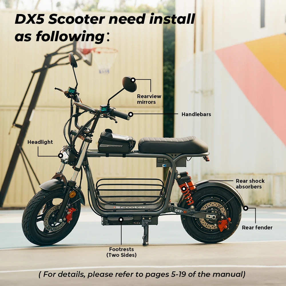 iScooter DX5 – Scuter Electric 1500W, Baterie 48V 15.6Ah, Roți 15”, Autonomie 72 km, Viteză 55 km/h, Suspensie Hidraulică [15]