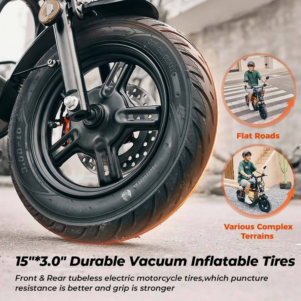 iScooter DX5 – Scuter Electric 1500W, Baterie 48V 15.6Ah, Roți 15”, Autonomie 72 km, Viteză 55 km/h, Suspensie Hidraulică [10]