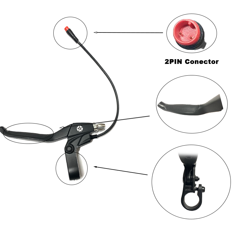 Maneta de frana stanga pentru trotineta electrica Smartgyro, conector waterproof cu 2 pini [2]