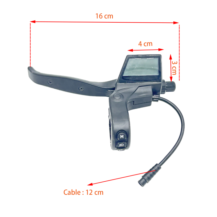 Maneta de frana stanga cu display pentru Bogist Urbetter M6, Ecoxtrem Bison, B-Mov freestyle 5 [2]