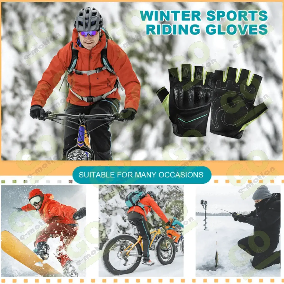 Manusi fara degete pentru trotineta/bicicleta [5]