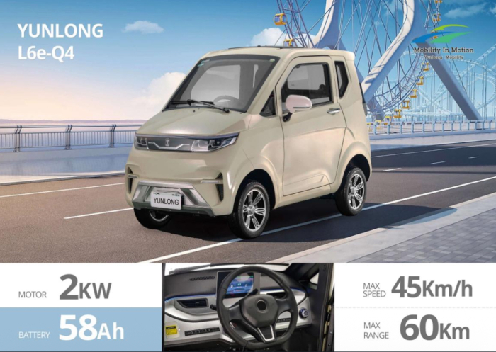 Mașină electrică Yunlong L6e-Q4 – microcar electric 45 km/h autonomie 60 km [2]