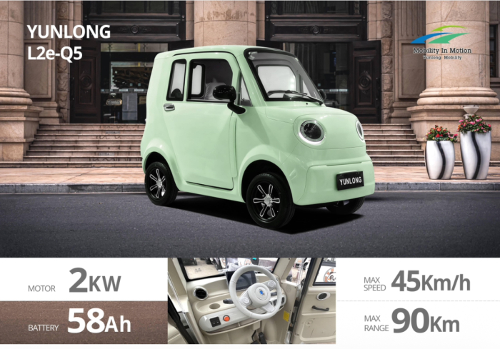 Mini Mașină Electrică L2e Q5 3 Locuri 45 km/h Autonomie 90 km [3]