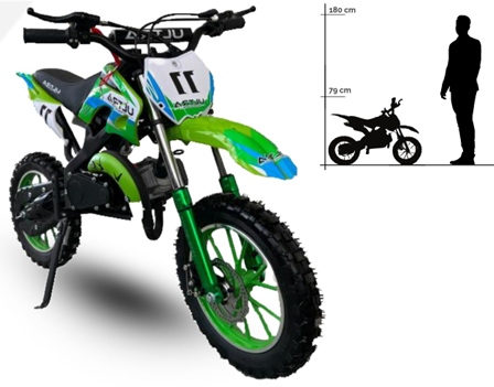 Motocicletă copii ILX49 Crosser 49cc 45km/h 10 inch [2]