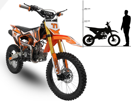 Motocicletă Cross ILX125 Crosser 125CC Portocaliu Off-Road [2]