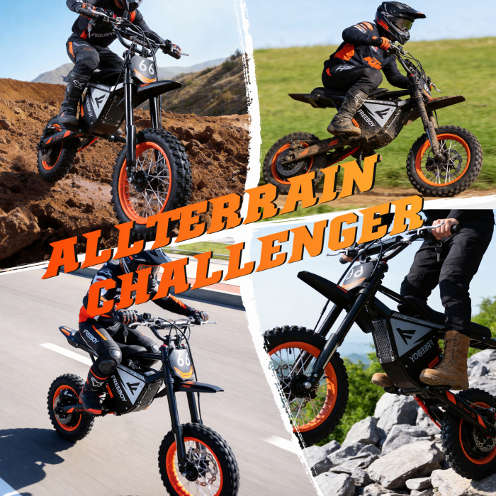 Motocicletă electrică Y66 off-road, motor 3000W, viteză 55 km/h, autonomie până la 50 km, roți 12/10 inch, suspensie dublă [6]