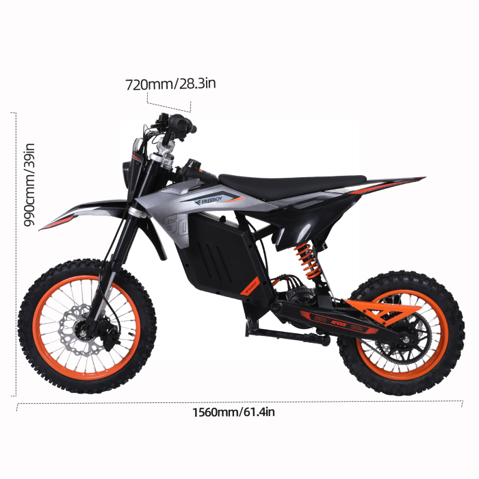 Motocicletă electrică Y88 off-road, motor mid-drive 3000W, baterie 48V 30Ah, viteză 55 km/h, autonomie până la 50 km, suspensie completă [10]