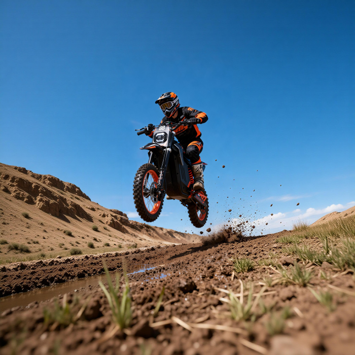 Motocicletă electrică Y88 off-road, motor mid-drive 3000W, baterie 48V 30Ah, viteză 55 km/h, autonomie până la 50 km, suspensie completă [8]