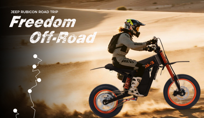 Motocicletă electrică Y01 off-road, motor 3000W, baterie 48V 30Ah, autonomie până la 45 km, viteză maximă 55 km/h [6]