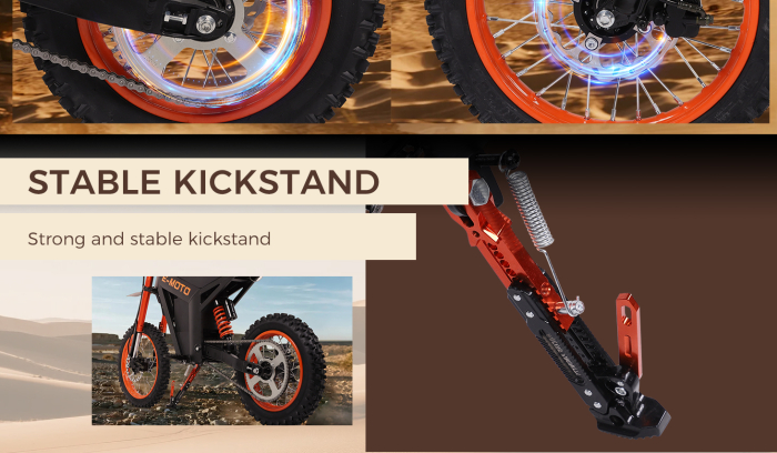 Motocicletă electrică Y01 off-road, motor 3000W, baterie 48V 30Ah, autonomie până la 45 km, viteză maximă 55 km/h [12]