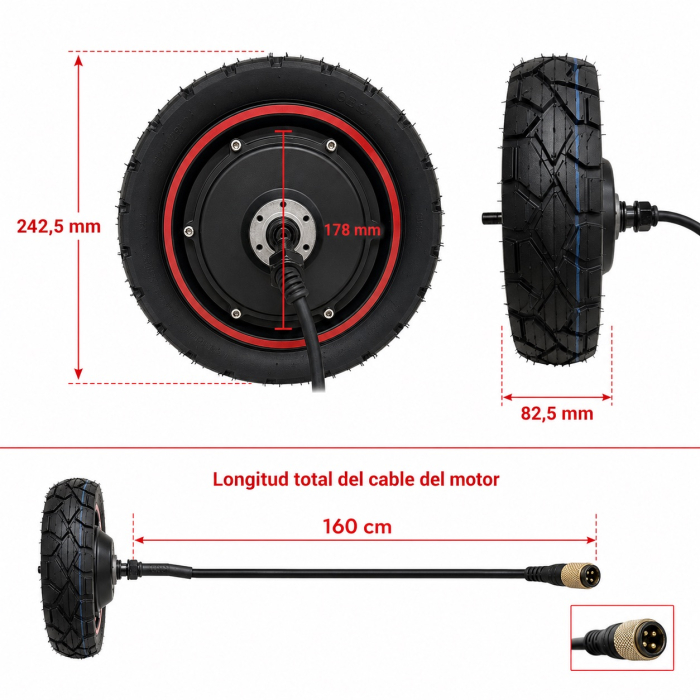 Motor fata pentru trotineta electrica Ecoxtrem M41 Tank Dual [2]