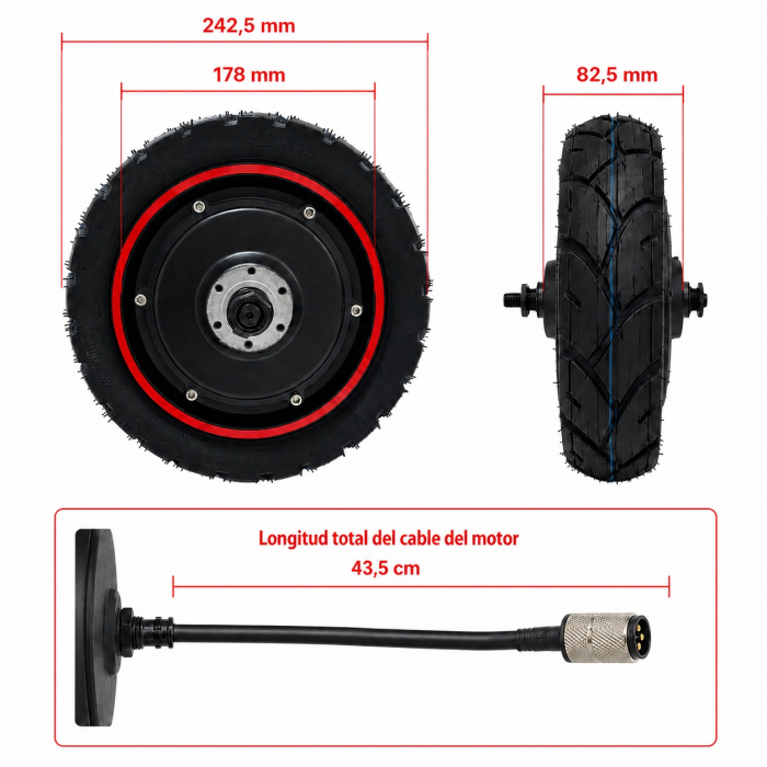 Motor spate pentru trotineta electrica Ecoxtrem M41 Tank Dual [2]