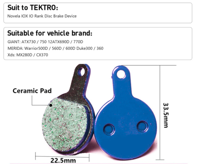 Placute de frana din rasina 1022 - calitate premium pentru frana hidraulica cu disc [Suniik] [4]