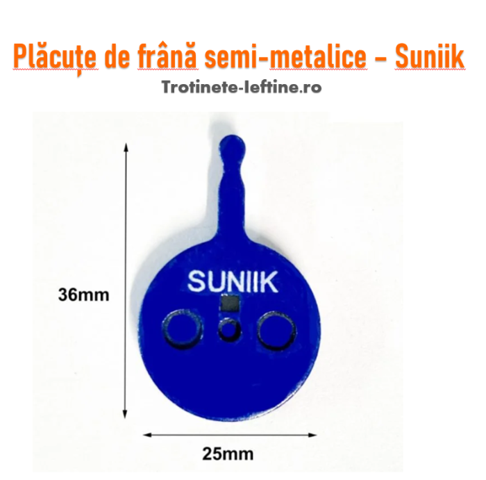Plăcuțe de frână semi-metalice Suniik 25x36mm pentru trotinetă electrică [1]
