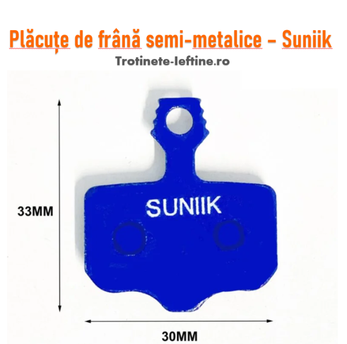 Plăcuțe de frână semi-metalice Suniik 30x33mm pentru trotinetă electrică [1]