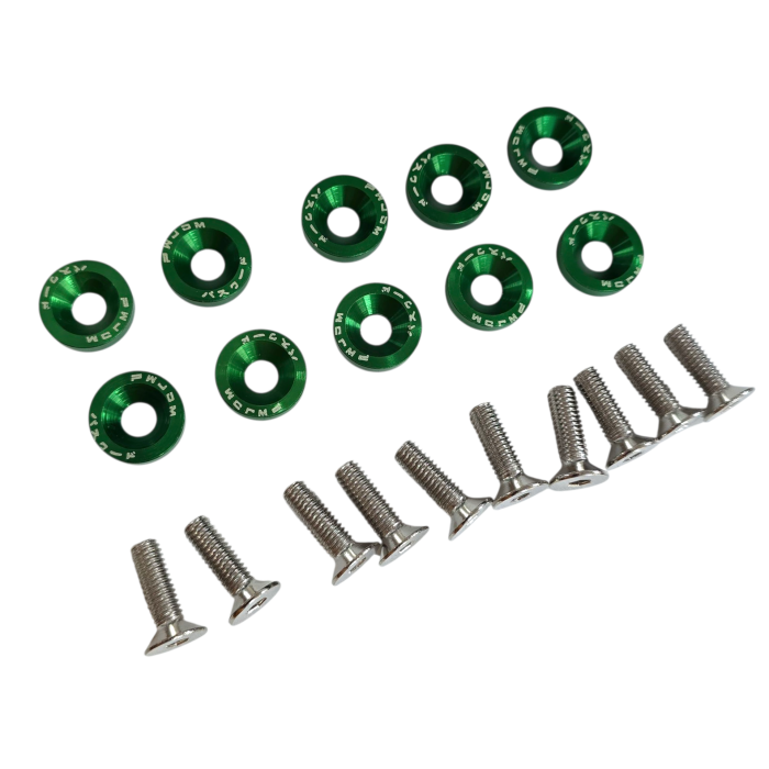 Saiba de surub din aluminiu verde, pachet 10 bucati, pentru trotineta electrica [2]