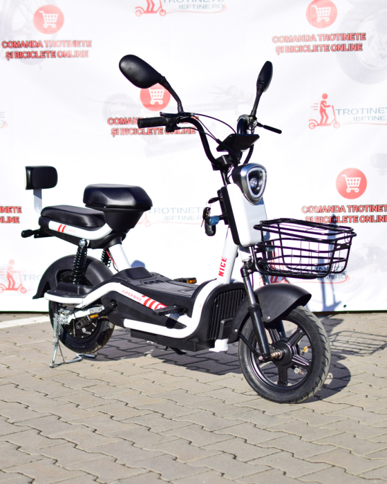 Scuter Electric ECO 500W 48V 20Ah cu Pedale, Baterie Plumb GEL, Autonomie 40 km, Viteză 25 km/h, 2 Locuri, Cos Frontal [13]